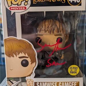 AUTOGRAPHED Funko Lord of the Rings Samwise Gamgee Glow Figure BY SEAN ASTIN 445